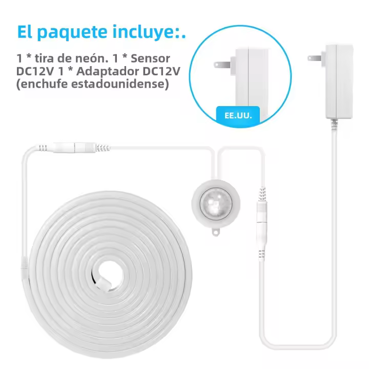 Tira De LED Con Sensor De Movimiento PIR Luz Neón 12V Para DIY Decoración De Navidad Y Cocina Luz De Fondo Para Cocina - 1