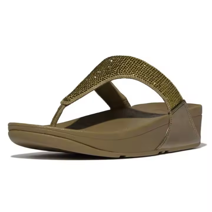 Fitflop Sandalias Lulu Crystal Embellished Verde - 1