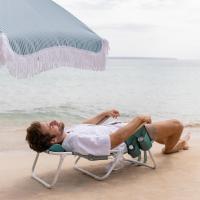 Flamingueo Silla Playa Almohada Ergonómica Confort Reclinable 5 Posiciones Bolsillo Insulado Frío Posavasos Doble Asas Mochila Fácil Transporte 59 x 62,5 x 81 cm - details 14