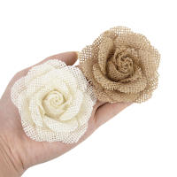 2/3/5pcs Flores De Jute Hessian Vintage Rustic Para Decoración De Boda Navidad Eventos Y Fiestas Accesorios De Manualidades DIY - details 5