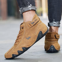 Zapatos De Cuero Para Hombre Moda Casual Comodidad Exterior Caminar Botas De Tobillo Lujo Zapatos Casuales 2023 Antideslizantes Impermeables Talla Verdadera - details 8