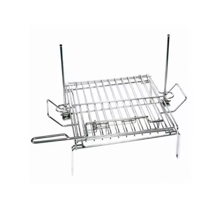 Parrilla Doble Volteadora Cromo 36x36 Cm 104 - Imf - 1