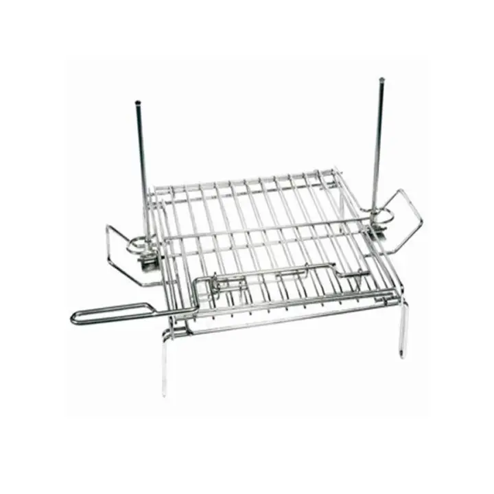 Parrilla Doble Volteadora Cromo 36x36 Cm 104 - Imf - 1