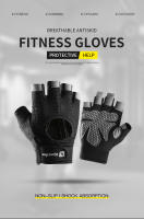 Guantes De Gimnasia Y Ciclismo Sin Dedos Antideslizantes Para Hombres Y Mujeres Con Almohadillas De Gel Accesorios De Bicicleta Y Fitness - details 0