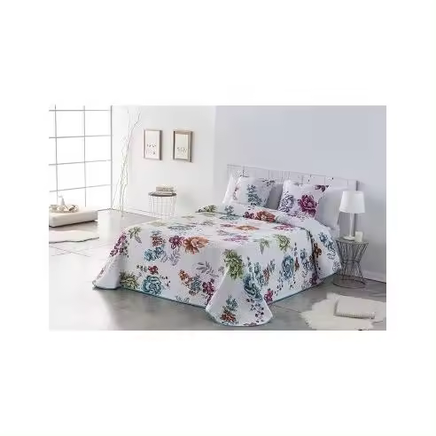 Colcha de Cama Piqué Diseño de Flores Modelo Sofia Sibiles TC01066 - 1