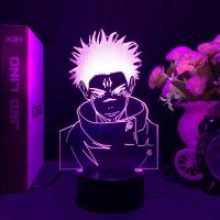 Lámpara De Noche Anime Jujutsu Kaisen Ryomen Sukuna Figura Con Luz LED 3D Regalo De Cumpleaños Iluminación Para Dormitorio - details 3