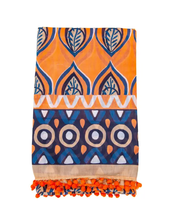 SUN & SURF Pareo Fino Estampado Pluma Tendencia Moda 90X170CM  - Vestido, Sarong, Falda, Resistente, Playa Sol y Piscina - 1