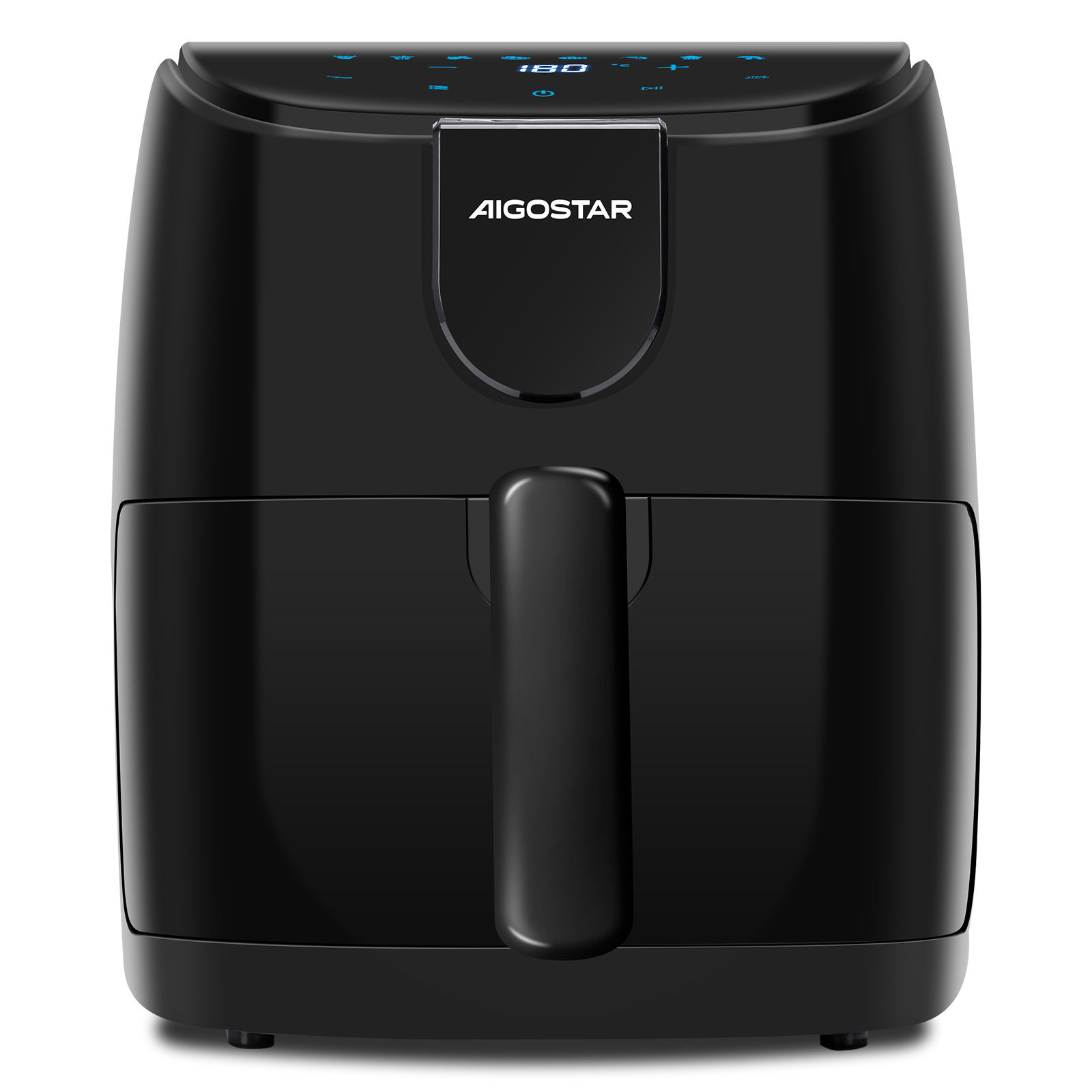 AIGOSTAR B30202I30 Freidora de Aire de 4L, 1500W, Temporizador de 60 Minutos, Temperatura Ajustable de 40℃ a 200℃, Pantalla LED, Canasta Antiadherente.