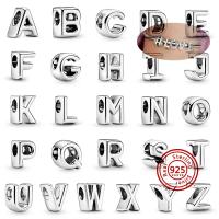 Bolas De Nombre Personalizadas Clásicas En Plata De Ley 925 Con 26 Letras A~Z Joyería Fina Para Pulseras DIY Hechas a Medida - details 1