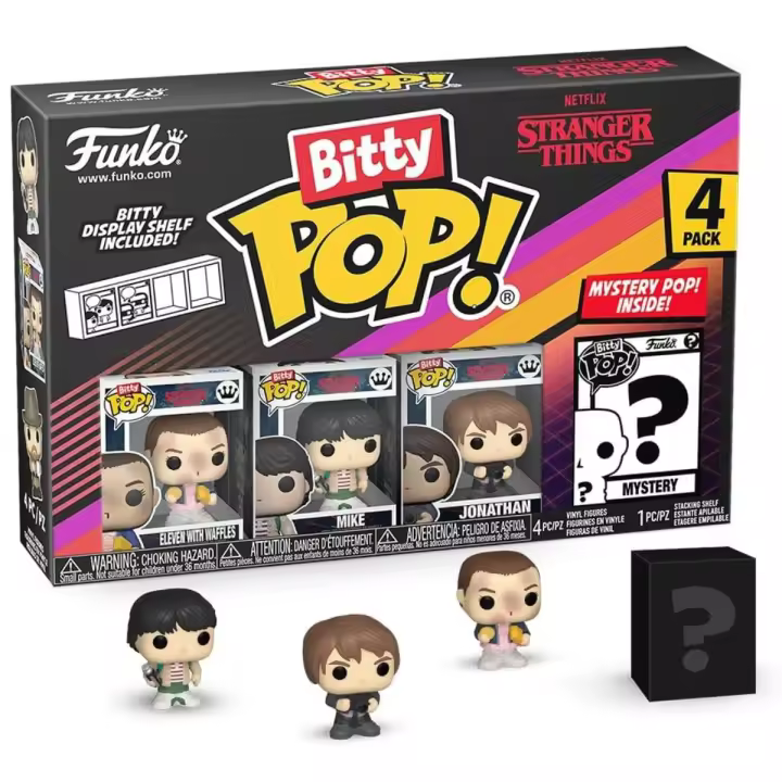 FUNKO BITTY POP! STRANGER THINGS - MIKE, JONATHAN, ONCE CON GOFRES Y ¿?, 83663, TIENDA CON LICENCIA OFICIAL - 1