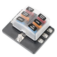 Porta Fusibles De Coche Y Barco 32V 100A Con Luz LED Indicadora 6/12 Maneras Bloque De Fusibles Plana Para Automóviles Y Camiones Electrónica De Automóviles - details 7