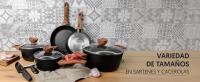 LA MOUSTACHE Batería de Cocina 8 Piezas CALLAO de Aluminio Fundido con Titanio para Todo Tipo de Cocinas, Incluso Inducción - details 1