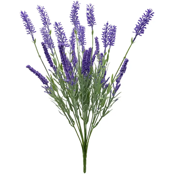 Poenia Arte Floral - Ramo de Lavanda Artificial 40cm 2pcs - Decoración Hogar - 1