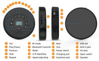 Reproductor De CD Portátil Bluetooth Walkman Con Altavoces Integrados Reproductor CD Recargable Con USB/AUX/Porta De Auriculares - details 6
