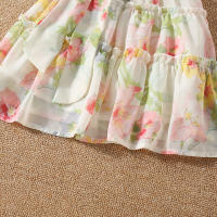 Vestido De Verano Para Bebés Niñas Estilo Florido Con Lazo En El Cuello Y Patrón De Flores Vestido Casual De Poliéster Para Niñas De 0 a 3 Años - details 10