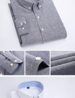 Camisa De Oxford Para Hombre Algodón Antirroto Sin Planchar Estilo Casual Ajustada Para Negocios Y Sociales Con Solapas Y Manga Larga - details 9