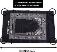 Alfombra De Oración Portátil De Poliéster Estilo Nuevo Sencilla Y Impresa Con Compas En Bolsa Para Viaje Y Uso Doméstico Tamaño 100x60cm - details 5