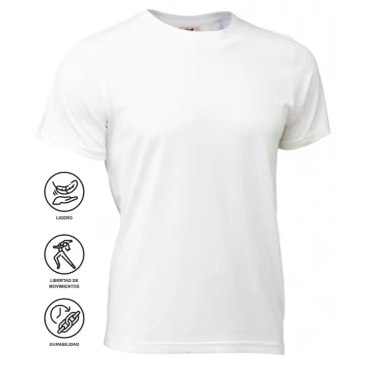 Camiseta Manga Corta Unisex ASIOKA  Silver 100% Suave Algodón - 1