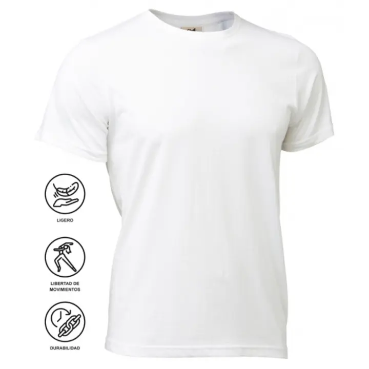 Camiseta Manga Corta Unisex ASIOKA  Silver 100% Suave Algodón - 1