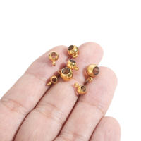 20pcs Perlas De Acero Inoxidable Con Agujero Grande 2/3/4mm Colgantes De Charms Para Creación De Joyas DIY Color Oro - details 2