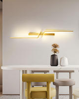 Lámpara De Pared Minimalista Para Interior En Negro Y Oro Decoración Para Sofa Y Fondo De Sala De Estar Y Dormitorio Luz LED Para Cocina Y Comedor - details 7
