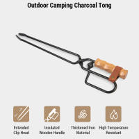 Pinzas De Carbón Portátiles Con Mango De Madera Para BBQ Camping Picnic Herramientas Al Aire Libre Con Diseño De Pico De Pato - details 4
