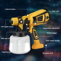 Pistola eléctrica de pintura en aerosol de 850W, contenedor de alta capacidad de 1400ml, fácil de limpiar para muebles, armarios, vallas, paredes, puertas, obras de bricolaje, - details 4