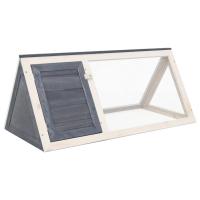 vidaXL Conejera de Madera de Abeto con Acabado en Pintura Jaula para Mascotas Color Gris,  Marrón,  Rojo y mas - details 1