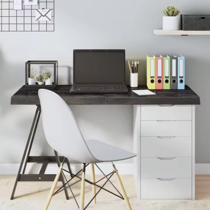 vidaXL Tablero mesa madera roble tratada marrón oscuro 120x40x(2-6) cm - 1