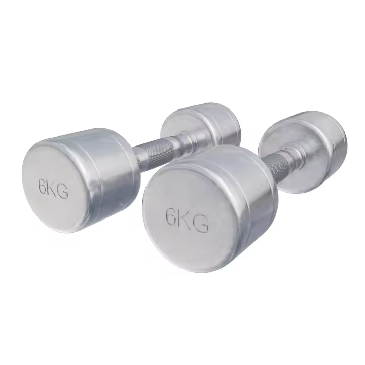 Gorilla Sports Par de Mancuernas fijas cromadas - 1