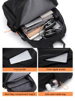 Mochila Casual Para Hombres De 14 Pulgadas Multifuncional Con Carga USB Impermeable De Tela Oxford Estudiante Escuela - details 5