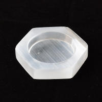 Bol De Piedra Hexagonal Natural Selenita Para Energía Curación Masaje Chakra Reiki Terapia Espiritual Adorno Mineral Blanco Tamaño 63mm Peso 45-55g - details 1