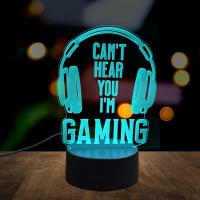 Lámpara De Noche Creativa 3D Auriculares Juego Colección De Jugadores Luz De Mesa 7 Colores O Cálida Decorativa Atmosfera - details 0