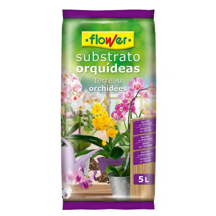 Flower Substrato Orquídeas - Amplia Gama de Orquídeas - 5 L - 1