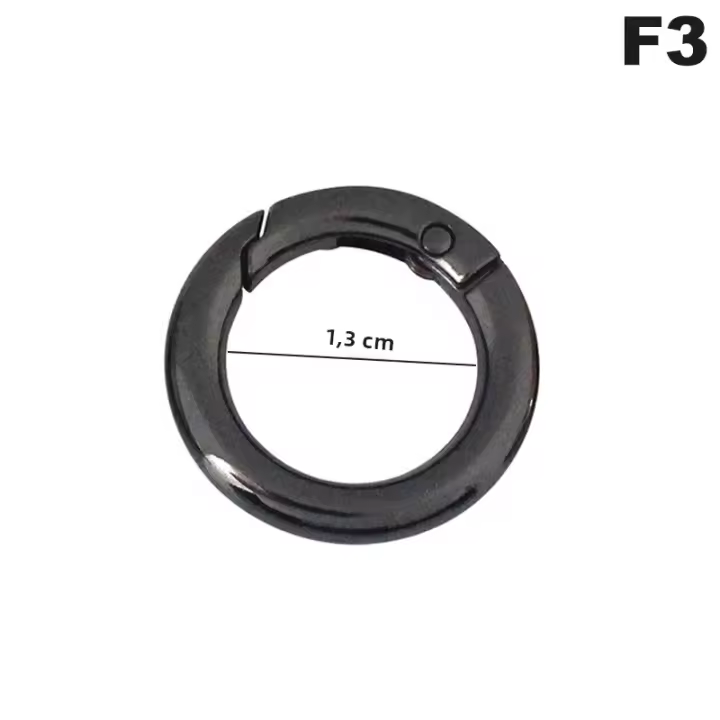 Anillo De Puerta Primavera Con Cierre De Resorte Para Llavero Y Bolsos Accesorio De Correa De Cuero Partes Para Colgante Y Hebilla Unisex Material Poliéster - 1