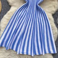 YuooMuoo Vestido Corto A-Line De Moda Y2K Para Mujer Manga Corta Estilo Casual Rayado Tejido Suave Vestido De Verano Para Calle Mujeres - details 14