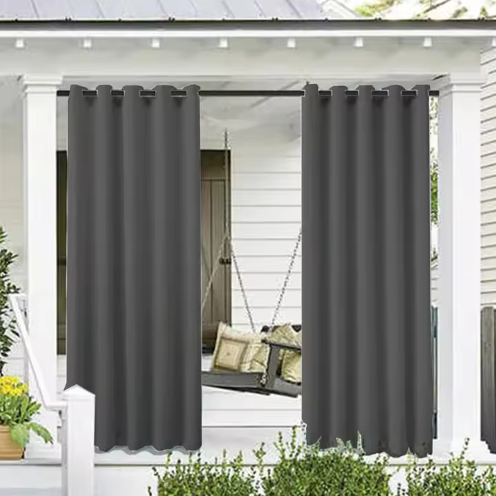 Cortinas Al Aire Libre Jardín Patio Gazebo Cortina Opaca A Prueba De Viento Protección UV Resistente Al Moho, Cortinas-Soleado - 1