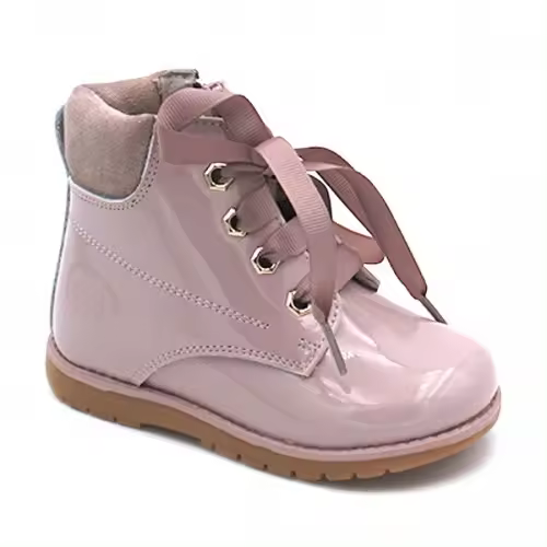 Bota charol niña Bubble Kids 2602, Cordones y Cremallera - 1