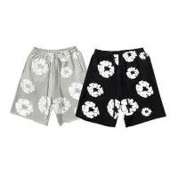 Summer Men Shorts Flower Print Drawstring Elastic Waist Loose Pockets Pleated Vacation Beach Sport Casual Homewear Short Pants - details 6