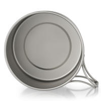 Bol De Titanio Lixada Con Manijas Plegables Contenedor De Alimentos Para Camping Y Senderismo Al Aire Libre Material De Titanio Capacidad 0.4L - details 2
