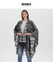 2023 Otoño e Invierno chal con borlas capa de bufanda de doble propósito de Cachemira de imitación gruesa de moda - details 1