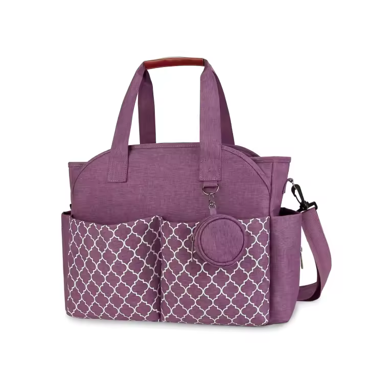 Diaper Bag Tote for Girls and Boys with Pacifier Case, Large Tote Diaper Bag for Moms, Travel & Work, Stylish Mommy Bag for Hospital, Baby Shower Gifts - 1