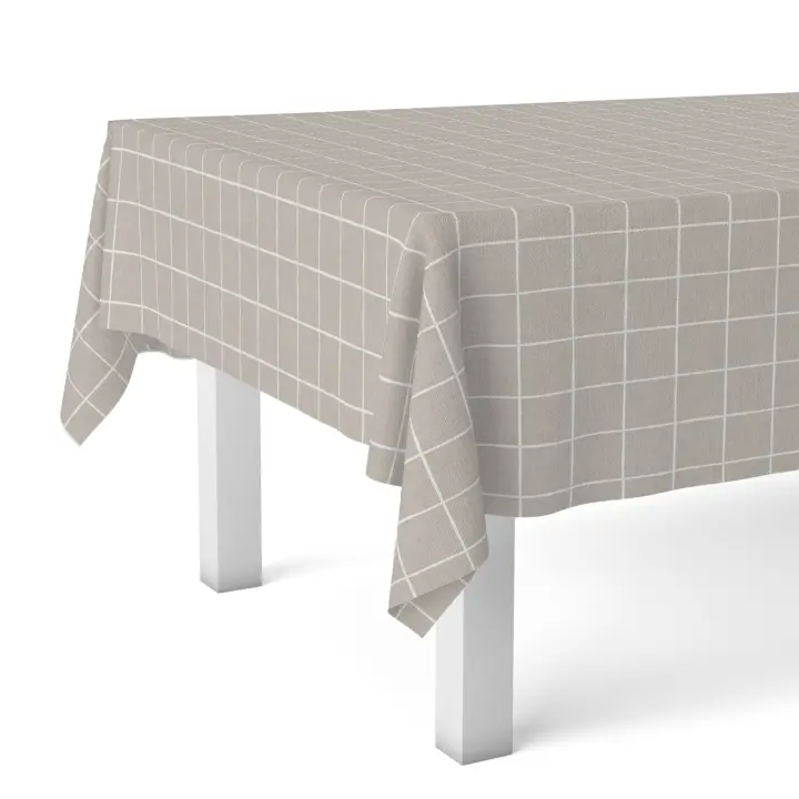 Valentia Home Mantel Hule CUADROS | Mantel Estampado Antimanchas | Mantel Repelente de Agua | Mantel Protección Mesa | Mantel al Corte para Comedor o Cocina | Varios tamaños | Mantel Rectangular y Redondo al Corte - 1