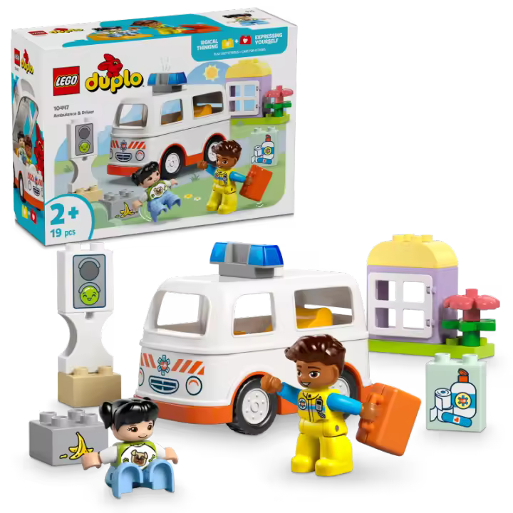 LEGO DUPLO Town 10447 Ambulancia y Conductor contiene 19 piezas - edad 2+ años 25L10447 - 1