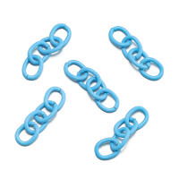 30pcs Cadenas De Extensión Coloridas De Hierro Para DIY Pulseras Collares Joyería Suministros 2.7cm Extensor Cola - details 5