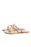 Paloma Wang Sandalias planas para mujer con tiras cruzadas de strass - details 3