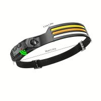 Linterna Frontal LED COB Recargable Por USB Super Brillante Con Sensor De Inducción Dimmer Para Camping Caminar Y Senderismo Al Aire Libre - details 2