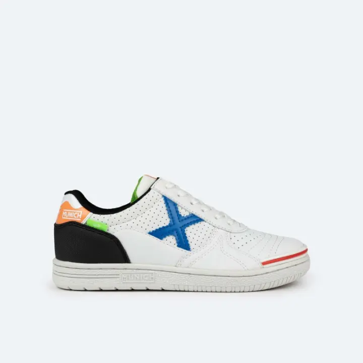Zapatillas de Fútbol Sala Niño Munich G-3 Kid Profit Sport 424 en color Blanco, Blanco y Multicolor-1511424 Munich - 1