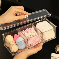 Caja De Almacenamiento Para Maquillaje Organizador Acrílico Transparente Para Esponjas Y Algodón Suave Organizador De Escritorio Para Cosméticos - details 12
