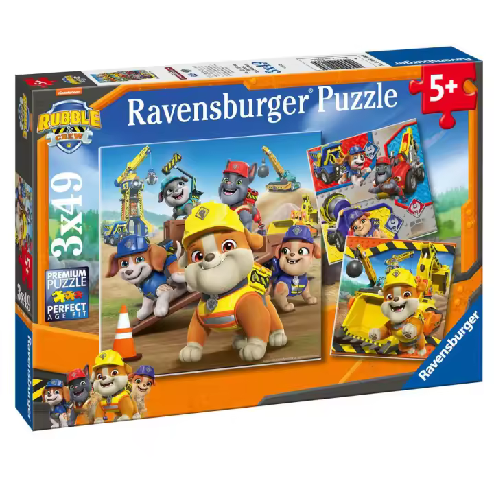 RAVENSBURGER PUZZLE 3X49 PIEZAS RUBBLE AND CREW 3X 49 PIEZAS 19x27x3 Cms. - 1
